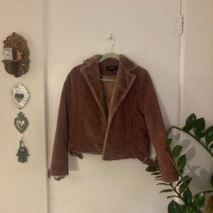 Bess Women's Pink Teddy Jacket